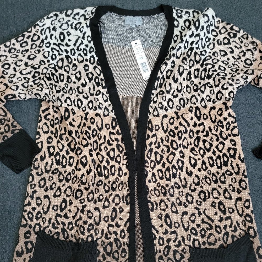 Joseph A Animal Print Sweater